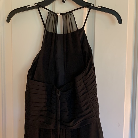 AZAZIE Ginger Pleat Front Empire Waist Chiffon Halter Gown - Picture 3 of 9